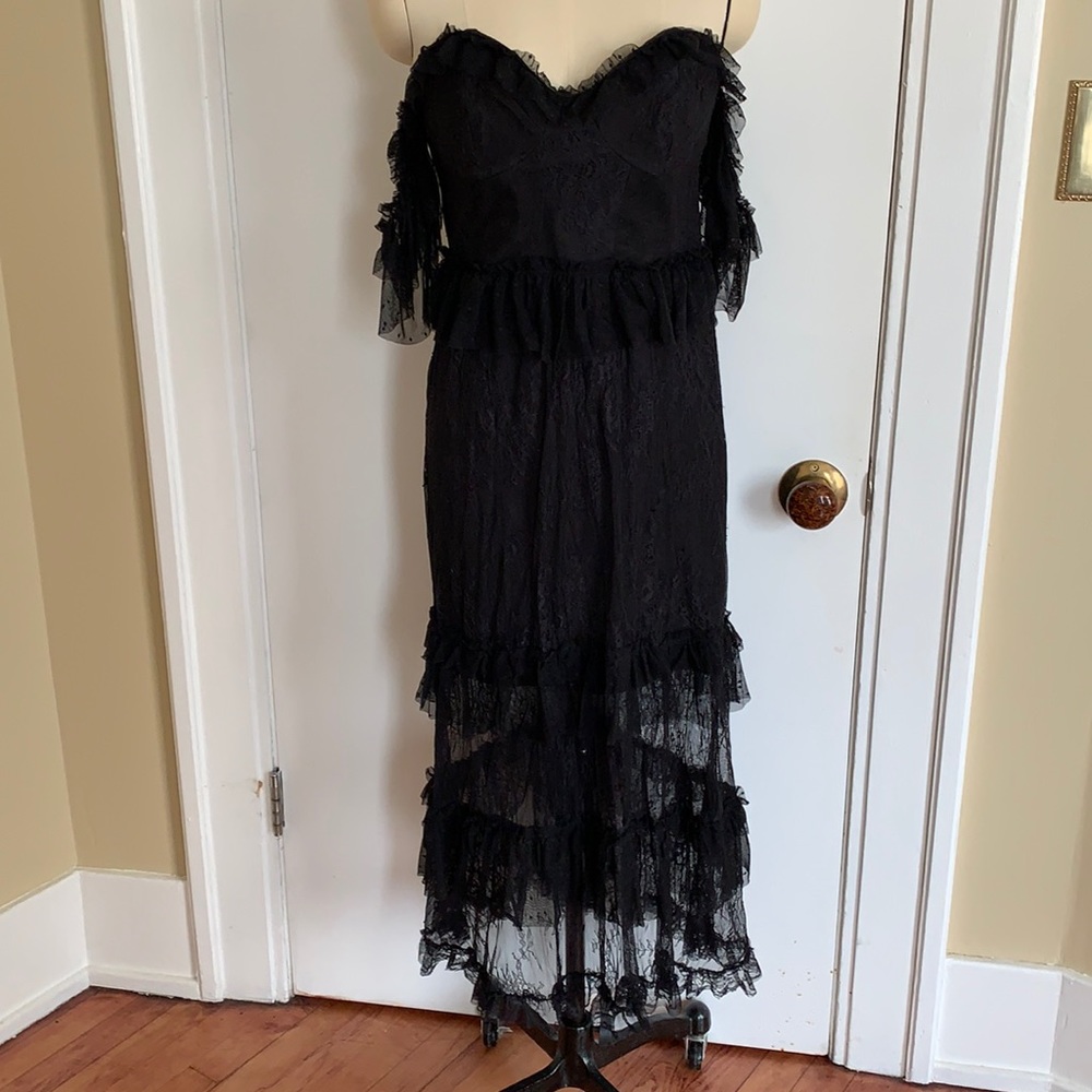 Bardot Black Lace Strapless Dress Size 8 FINAL SALE - Picture 2 of 7